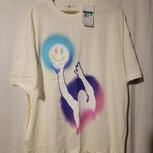 Air Jordan x J Balvin Short Sleeve T-Shirt Mens Size XL Sail Purple DR2962-133